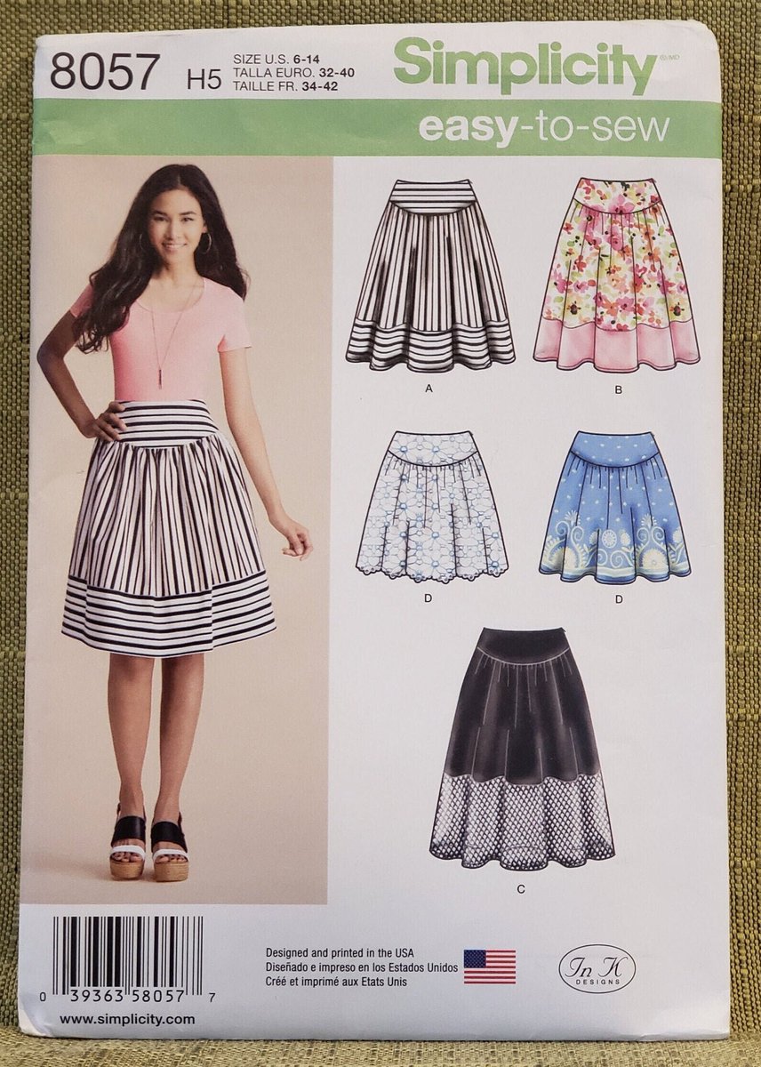 quilts_more's tweet image. Misses&apos; Easy To Sew Skirt in Three Lengths Sewing Pattern Simplicity 8057, Size 6, 8, 10, 12, 14 Fitted Waist, Flared Skirt tuppu.net/1e1916f1 #Etsy #ImagineQuiltsAndMore #EasyToSew