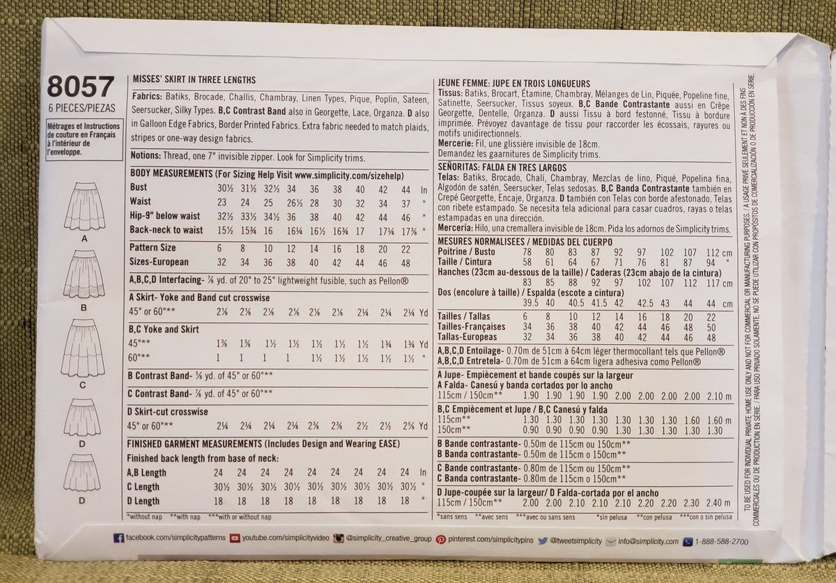 quilts_more's tweet image. Misses&apos; Easy To Sew Skirt in Three Lengths Sewing Pattern Simplicity 8057, Size 6, 8, 10, 12, 14 Fitted Waist, Flared Skirt tuppu.net/1e1916f1 #Etsy #ImagineQuiltsAndMore #EasyToSew