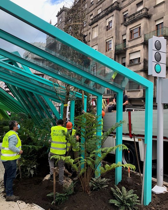 ¡Naturaleza en la ciudad! 🌳🌿🌺 55 árboles y 900 arbustos y plantas han tomado vida gracias a nuestro trabajo de ajardinamiento en Gran Vía de Vigo. ¡Y seguimos con más! Ya estamos en el segundo tramo de las rampas 🚶‍♀️🚶‍♂️ #Casaplanta #ajardinamiento #naturalezaurbana