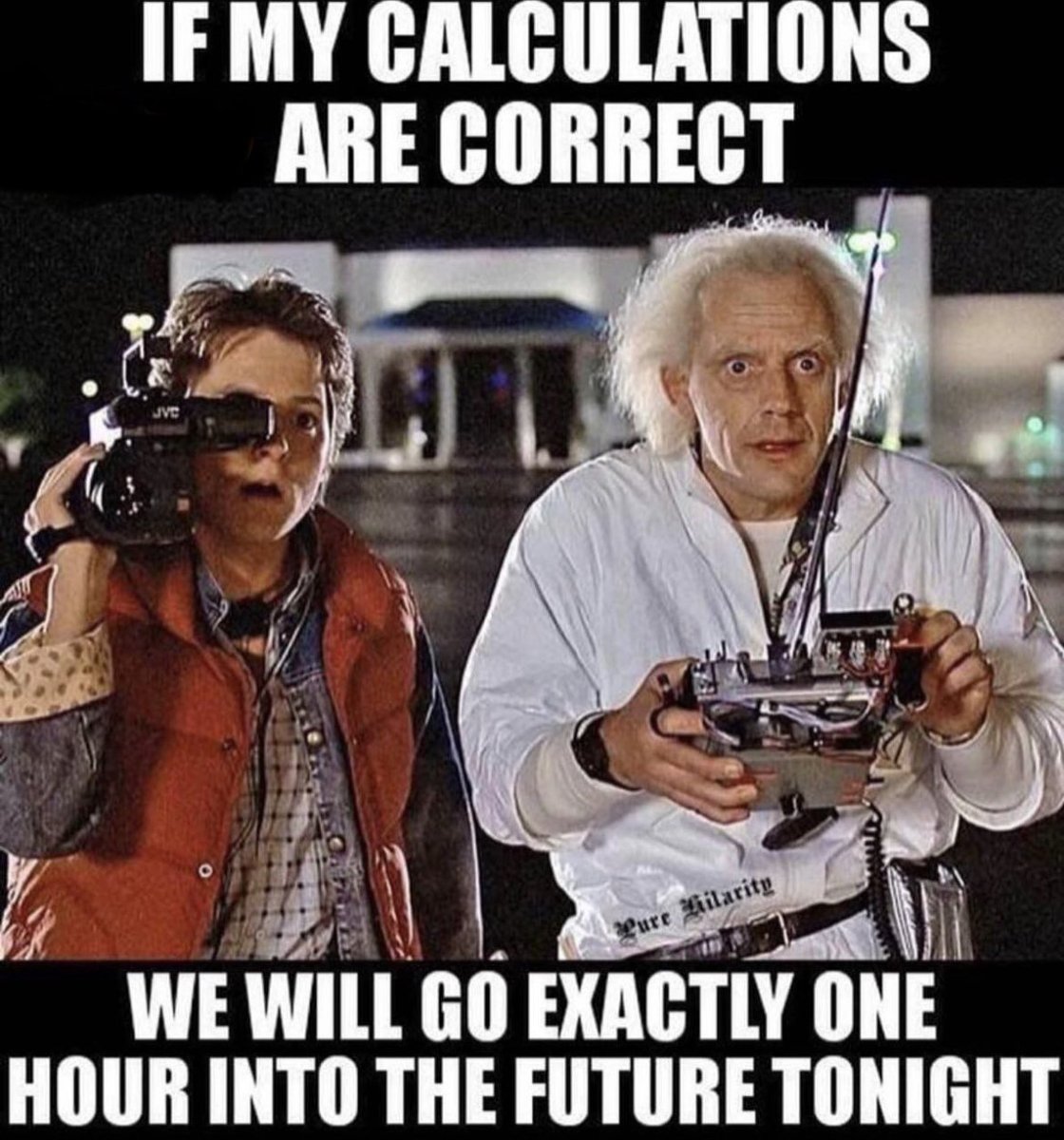 Don't forget the clocks go forward tonight #tbmitchell #greatscott