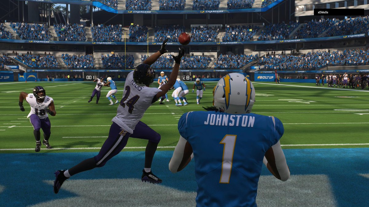 XCFL_DOC's tweet photo. Ravens D show up big vs Chargers forcing 3 redzone turnovers for the win. https://t.co/zFegDoVrTi