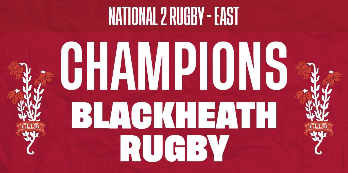 Nat2RugbyEast's tweet photo. Congratulations to @Blackheath_1858 who have secured promotion to @national1_rugby.
.
#Nat1Rugby #nat2east. https://t.co/swxhuYUqhs