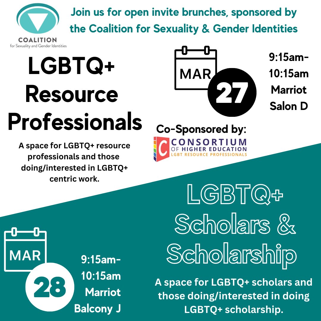 ACPA_CSGI's tweet photo. Join us for breakfast on Monday and Tuesday! We canโt wait to connect with professionals and scholars in our field! ๐ฅ๐ณโจ
-
-
#ACPA23 #CSGI #acpanola #QueerHigherEd #SAPro #acpaconvention #lgbtqhighered https://t.co/854uAlNlz8