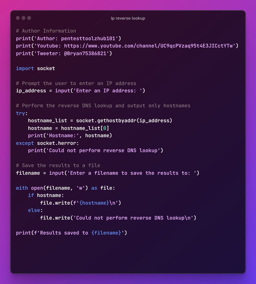 Bryan75386821's tweet image. Did you know that with our reverse IP lookup tool, you can find out which websites are hosted on a particular IP address? Whether you&apos;re a cybersecurity professional or just curious, give it a try! #reverseIPlookup #cybersecurity #onlineresearch #Pentesting #Hackathon #python