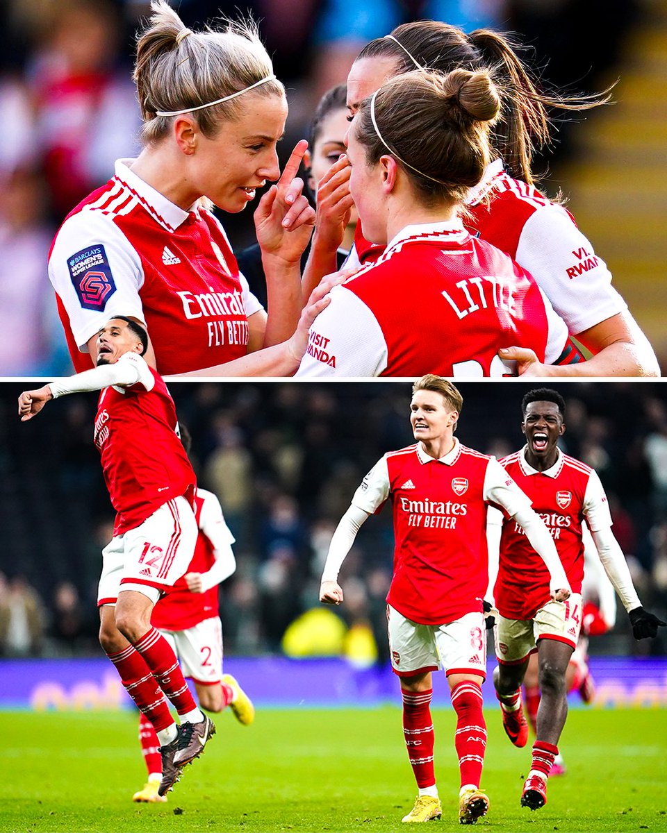 Both Arsenal men’s and women’s teams have completed the double over Tottenham this season 🤝

Making North London red 🔴

#WomensFootballWeekend | #TOTARS