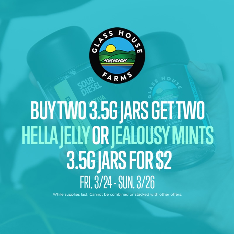 thepottery_la's tweet photo. Enjoy a great deal on @glasshouse_ca #hellajelly or #jealousymints this weekend at The Pottery 👀
https://t.co/arQwu0dhpk https://t.co/9CAUq8RdXJ