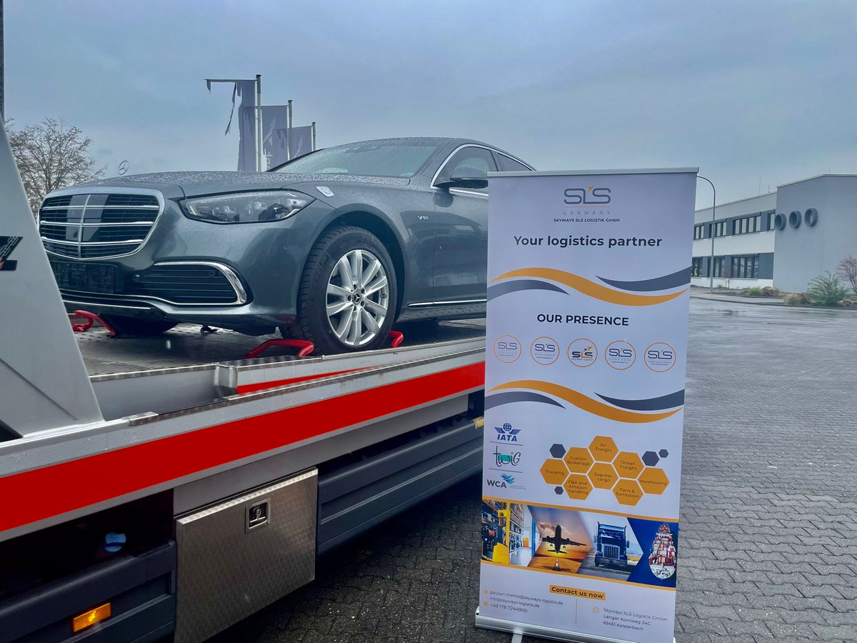 Skyways_Germany's tweet photo. Skyways Germany successfully handled a very sensitive cargo which was a Mercedes Benz S680 Maybach. It was flown in from Frankfurt (Germany) to Los Angeles (USA). 

#Skywaysgermany #movingwithyou #slsgermany #cartransport #cartransportation #germany #losangeles #mercedes https://t.co/Vc9PMnpchO