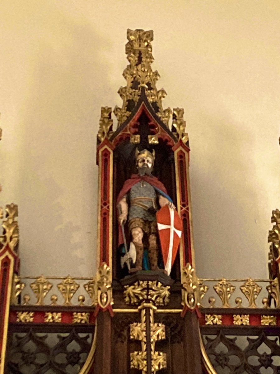 Statue of a viking, St. Olave's Church. The church was founded in 1053 by Gytha Thorkelsdóttir, a Danish noblewoman. It is dedicated to Saint Olave, a Norwegian King who helped spread Christianity in Scandinavia. #Exeter #Devon #UK #history #travel #vikings
