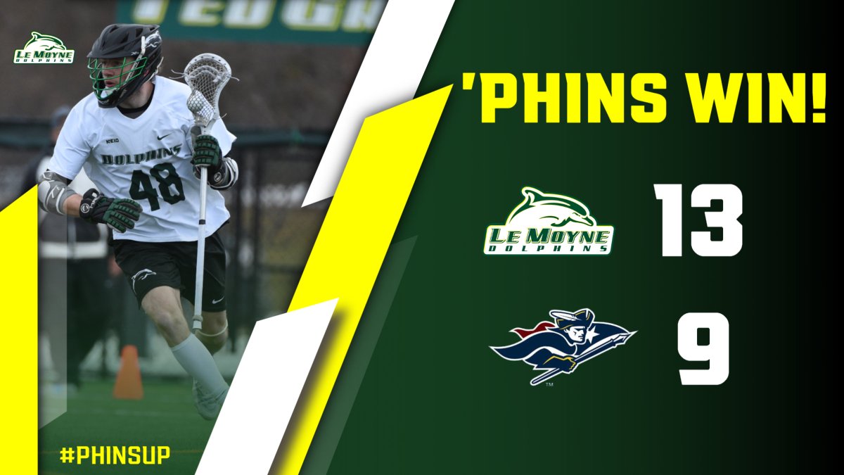 We pulled away in the fourth quarter for a 13-9 win at Southern New Hampshire. Seth Benedict led us with a career-high nine points (the most by a Dolphin in five years) on three goals and six assists (the most by a Dolphin in 19 years). Sheehan and Pezzimenti each had 4 points.