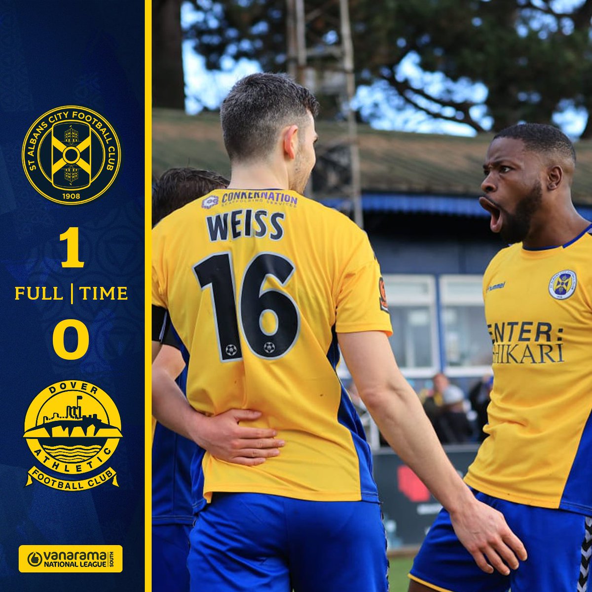 stalbanscityfc's tweet photo. ⏱️ FULL TIME

🙌 Non-League Day victory for The Saints! 
🫡 Thank you all for your fantastic support!

#SACFC 😇 https://t.co/W9fm6zCnt5