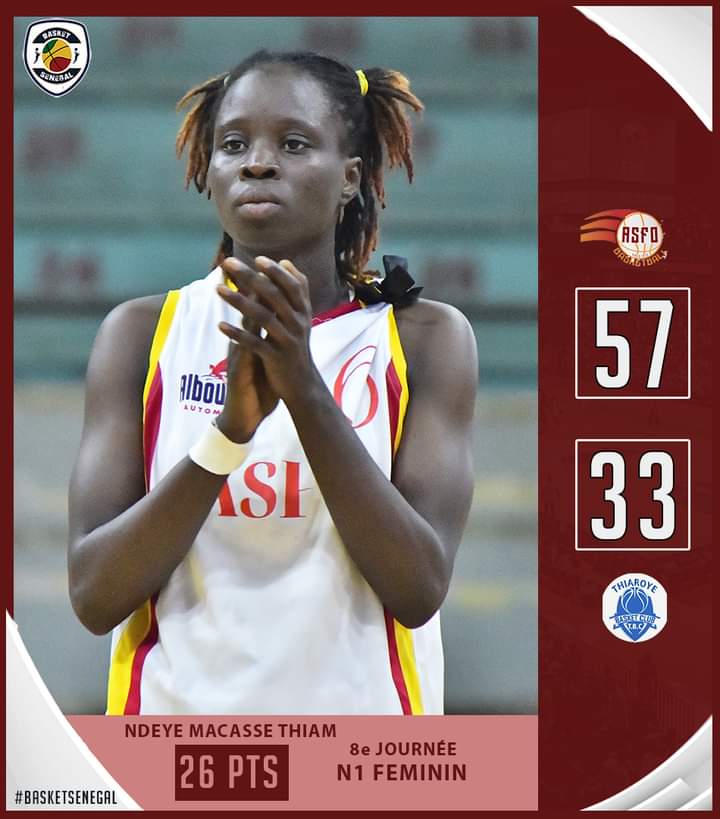 Basket_Senegal's tweet photo. #n1feminin / 8e journée
Ndeye Macasse Thiam conduit l'ASFO vers sa 2e victoire !
#basketsenegal #mariusndiaye #asfo https://t.co/C4Tk0xrGj1