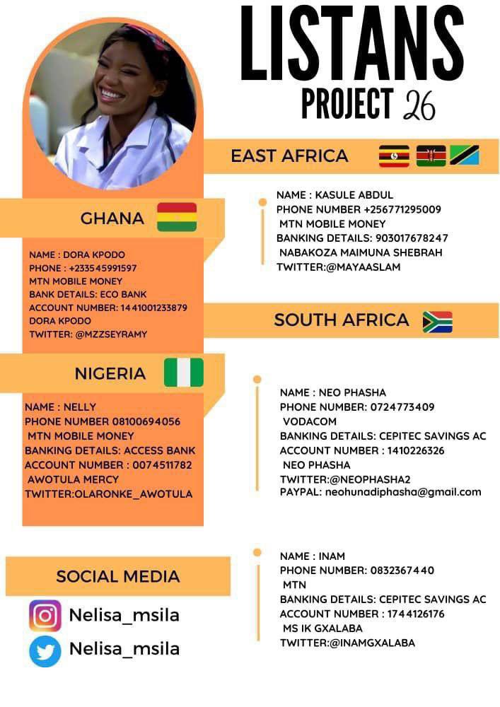 MayaAslam's tweet image. Listans we really need 30 people to do 10k challenge God no go shame us...only 30 people and u won't hear pim🙏🏼🙏🏼 

NELISA THE TOPIC
NELISA MSILA

#Project26
#NelisaMsila
#Listans