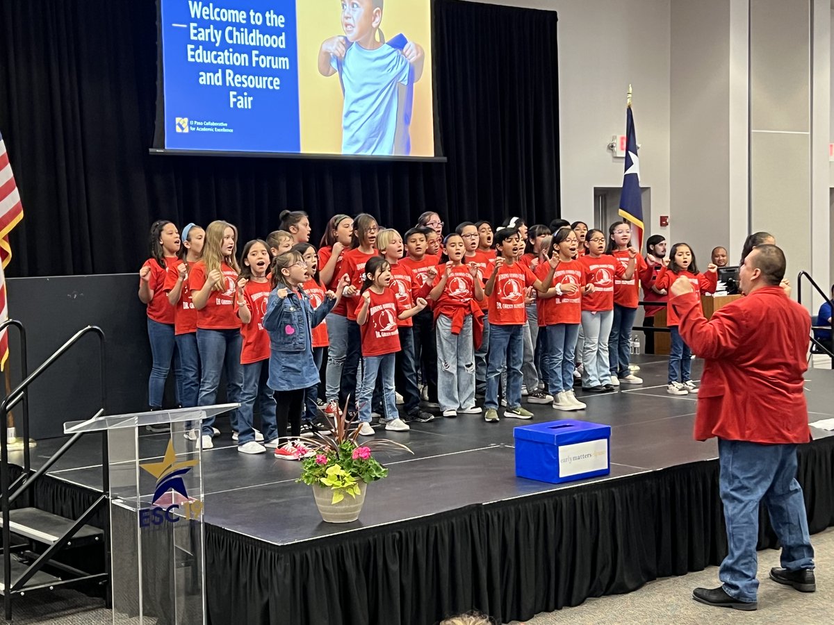 HARKING HAWKS! 🎵🎤 The Dr. Green Elementary School Choir wowed the crowd Saturday during the  Early Matters El Paso Forum and Resource Fair at ESC Region 19. #ItStartsWithUs #WhereTheAdventureBegins