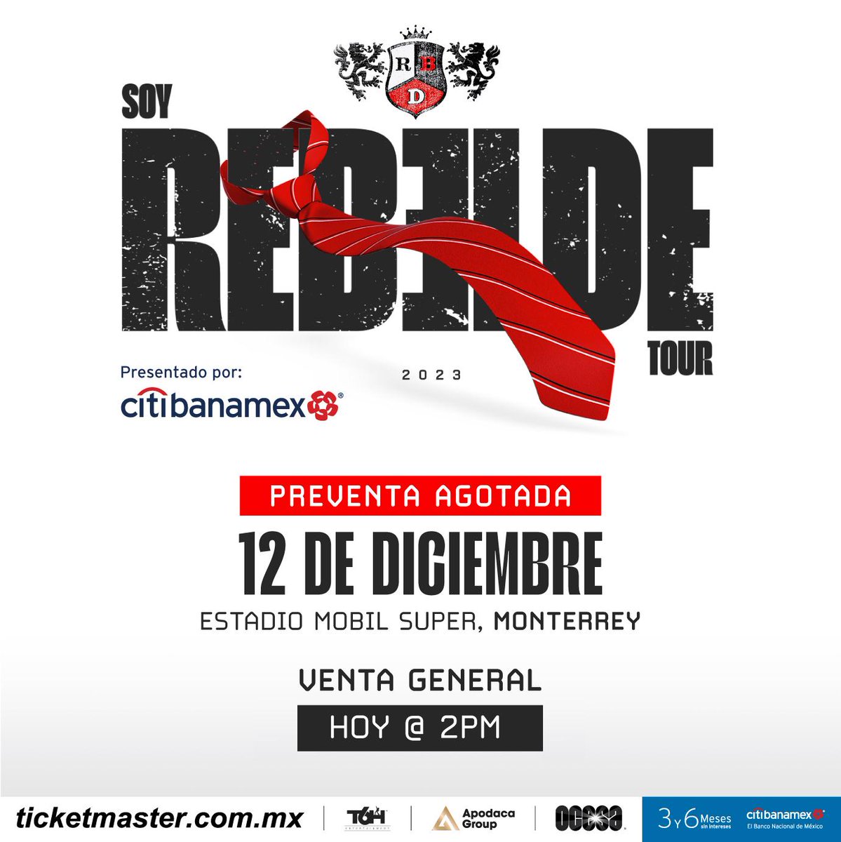 ¿Ya están listos en Monterrey para la venta general? 🫡 Inicia a las 2PM. ¡No podemos esperar para verlos! 🤩
ticketmaster.com.mx/event/3D005E4F…