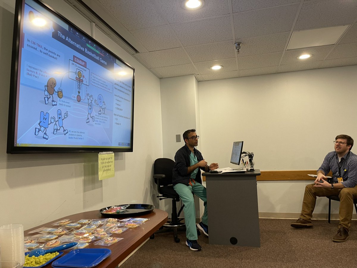 KidneyWars's tweet photo. Team #VCUrine doing brackets at #NephMadnessParty! Behold writers @viral_nephro and @AkbarNouman pitching for their #TMARegion teams. Alas, #OrganPool π· #Xenopig won! Have YOU filled out YOUR bracket? @VCU_Nephrology @NephMadness https://t.co/9GhdaiUMQv