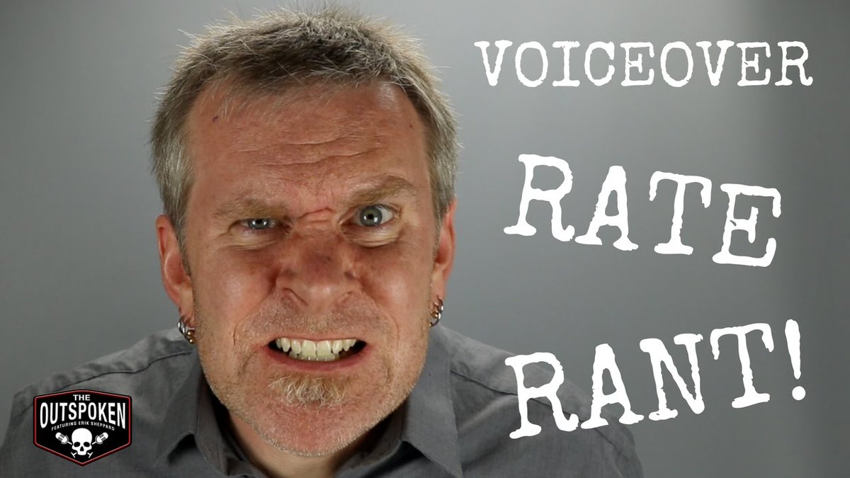 TheOutspokenVO's tweet photo. The infamous Voiceover Rate Rant featuring VO agent Erik Sheppard. A discussion about the declining rates in voiceover and what YOU can do about it. https://t.co/mg2wKCER55
#voiceover #VOrates #talentagent #theoutspoken https://t.co/7RG86VgMJI