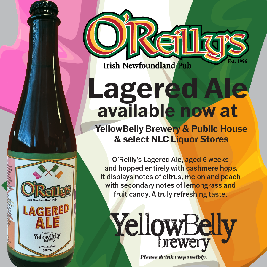 Yellowbellybrew's tweet photo. Our latest brew - O'Reilly's Lagered Ale!๐บ
Now available at select NLC Liquor Stores and YellowBelly Brewery & Public House!
#oreillyslageredale #lageredale #newbrew #yellowbellybrewery #tryonetoday https://t.co/cK9cbctIcy