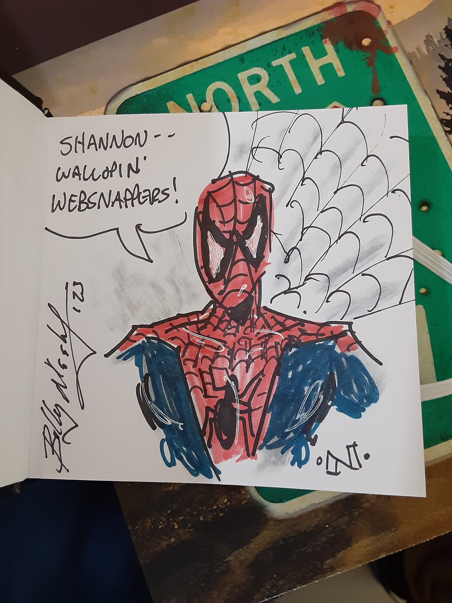 bobbynash's tweet photo. A quick #SpiderMan sketch I did today at Tucker High School's Tiger Con. It's kinda like #EnvelopeArt #TigerCon #TuckerHighSchool https://t.co/8szgGxZ2Zm