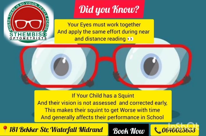 FREE VISION SCREENING only if you book in advance to avoid disappointments 👁️📞

When they don't do well at school they shouldn't blame it on poor eyesight 😪

We are contracted with all Medical Aids🏥

Midrand dental and Medical Center 🏥🏥☎️
#BreakingNews 
#MphoOnYouTube