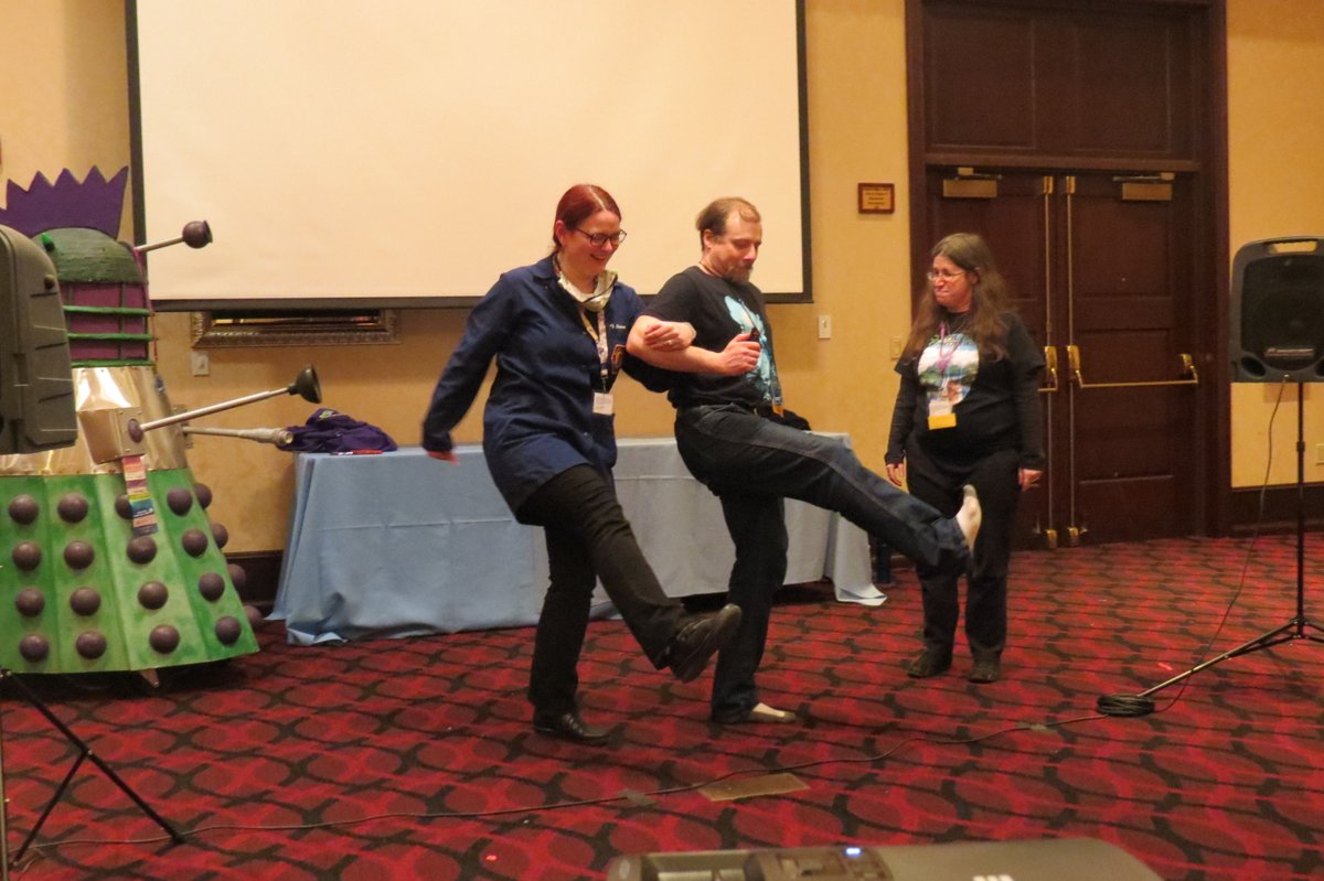 PlayerPatchwork's tweet photo. Last weekend we joined #Dalek Skarino to host the first in-person #improv games at @CLE_ConCoction in four years when we started our weekend of performances with more Doctor Whose Line Is It Anyway?!

#improvisation #ImprovGames #DoctorWho  #WhoseLine #ClevelandConCoction #CleCon https://t.co/g2J4VBiK7x