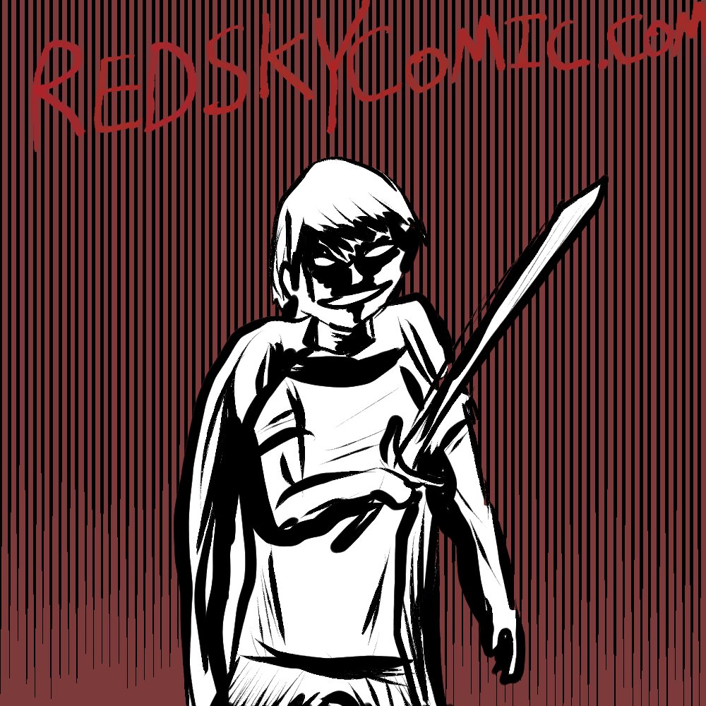 More promotional art for my indie comic, Red Sky. #PromotionalMaterial #RedSky #Sword #comicbook
