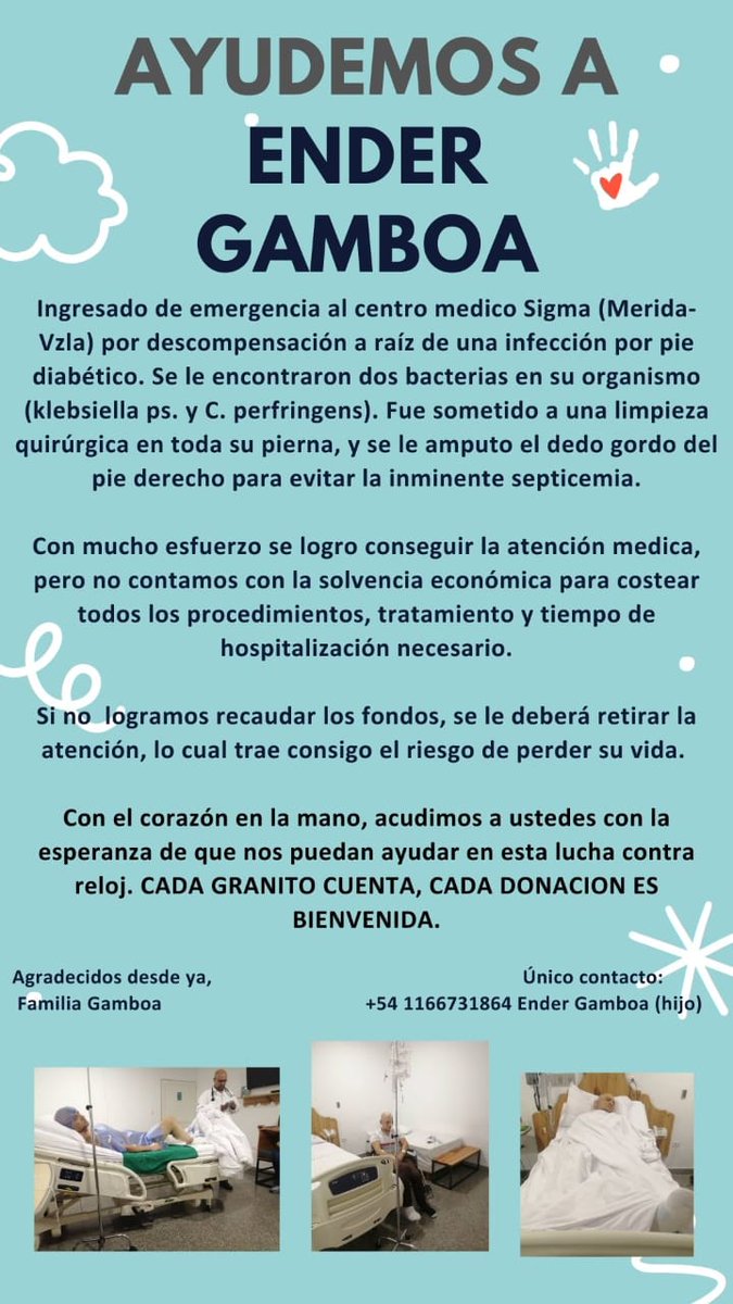 ucabrugbyclub's tweet photo. Porque el apoyo es dentro y fuera de la cancha. Hoy el papá de uno de nuestros ex-jugadores nos necesita. https://t.co/8lVM5hVzmD