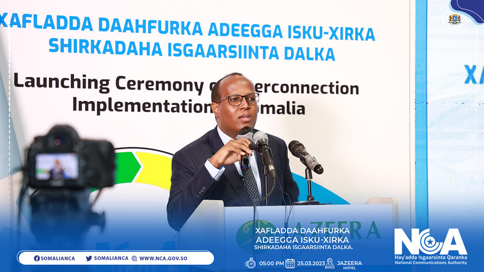 “Implementing the Interconnection service will improve the communication services provided by the Licensed telecommunication operators to consumers and the development of Somalia's Communication infrastructure.” <a href="/SomaliaNCA/">NCA Somalia</a>' GM <a href="/mysheekh/">Mustafa Y. Sheik</a>