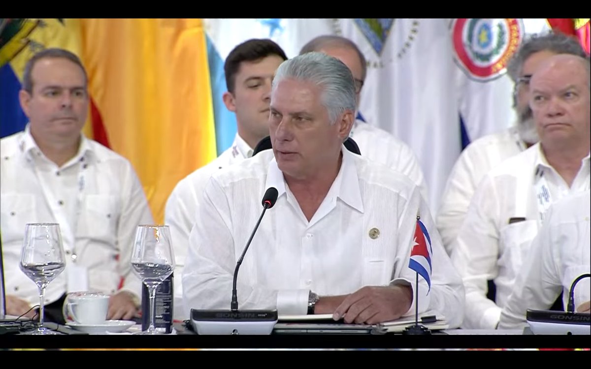 Intervención del presidente de #Cuba 🇨🇺, <a href="/DiazCanelB/">Miguel Díaz-Canel Bermúdez</a>, en la «XXVIII Cumbre Iberoamericana de Jefas y Jefes de Estado y de Gobierno».

#RDCapitaldeIberoamérica #CumbreRD2023 
<a href="/BrunoRguezP/">Bruno Rodríguez P</a>