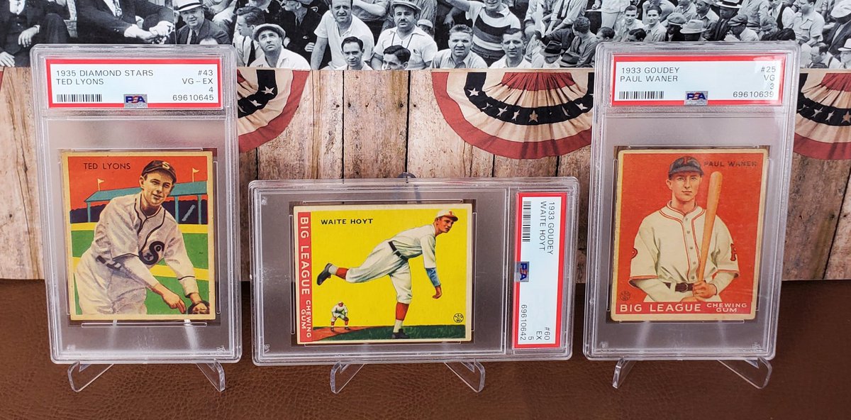 BarnstormerCard's tweet photo. I sent an all 1930s HOF submission to PSA back in November and it has finally arrived....and the results were worth the wait..... https://t.co/vRhmM0sVZw