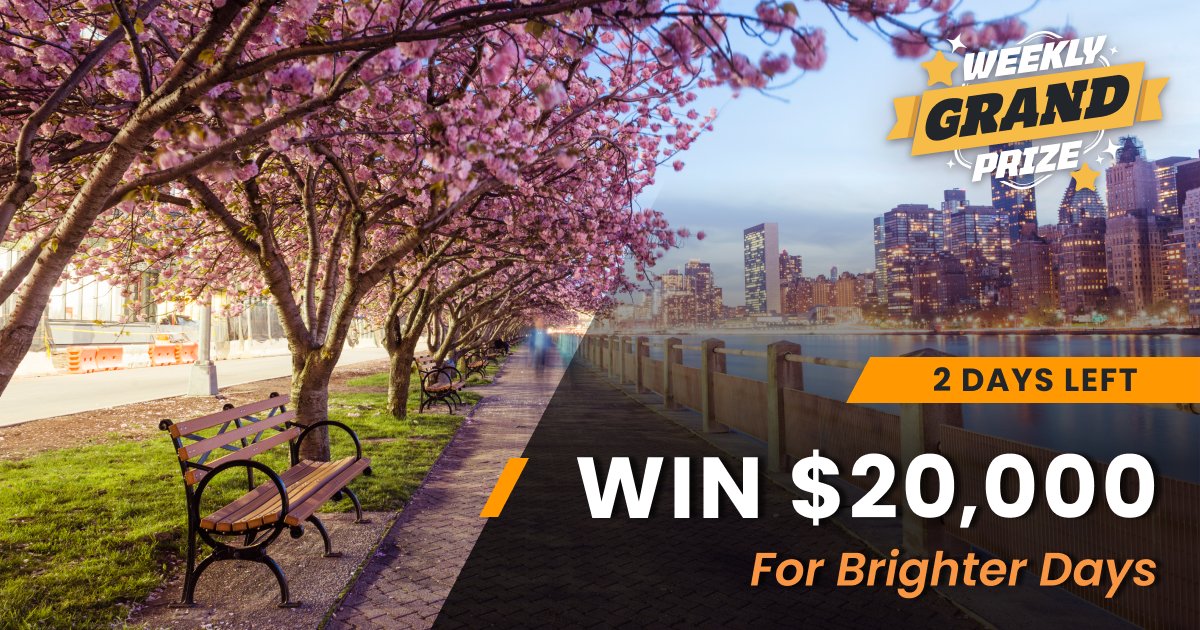 Spring is all about new 🌷 beginnings... 🌼 fresh starts... and 😁 smiles brighter than the sun. Come claim today’s entry to win where you can really have some fun: bit.ly/42F8bGw