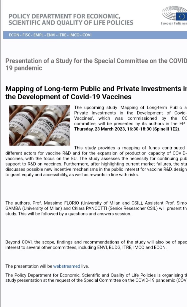 fabriziobarca's tweet photo. SI sapeva che le big-pharma hanno realizzato profitti monopolistici enormi vendendo vaccini agli Stati. Ci dicevano che era per compensare il rischio finanziario. Falso! Ora sappiamo che 2/3 di quel rischio lo hanno assunto gli Stati ... contando poi ZERO https://t.co/LCpSmLXjxP https://t.co/HDWJ0xkrby