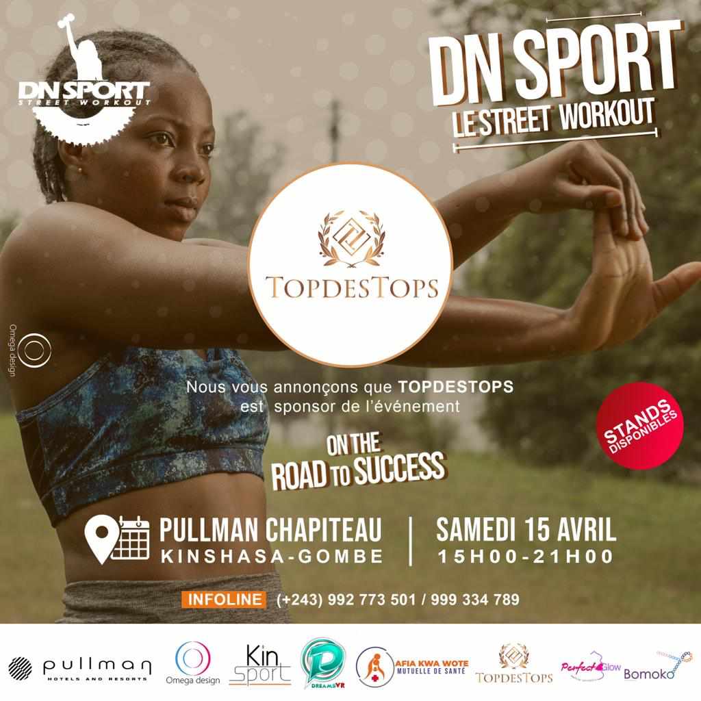 dadamukuzo's tweet photo. On the road to success, Un
événement sportif organisé
par @Dnsport2 qui a pr but de
mettre en avant le fitness afin
k ceci devienne un style de vie
pr tous.
À l'occasion de la célébration
de sa première année, ns Vs
annonçons que #topdetops
est sponsor de ce grand
événement. https://t.co/LcO0XxwSEk