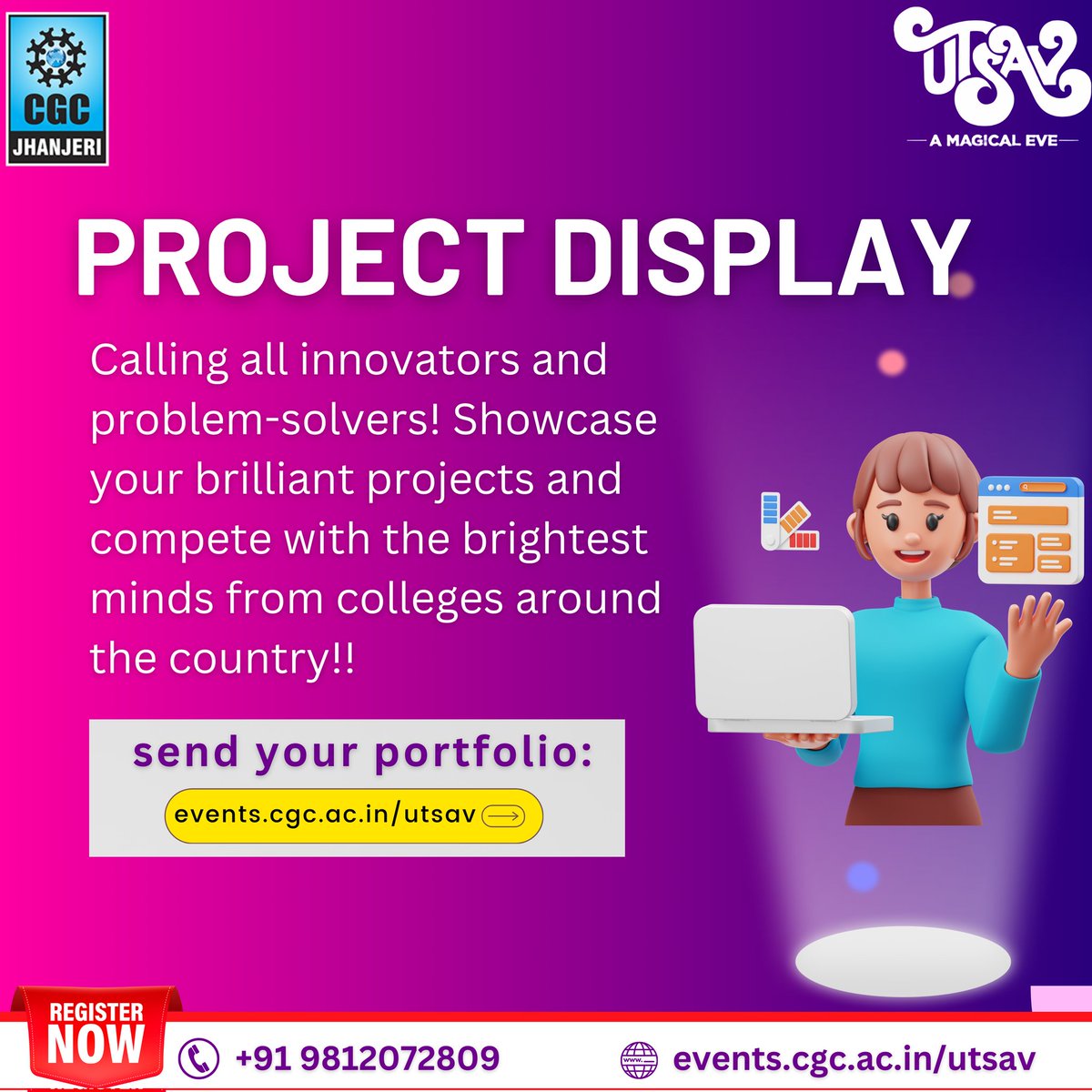 utsav_cgcj's tweet photo. Taking Learning Beyond the Classroom: Showcasing Innovative Projects at our Display Event

#projectdisplay #cgc #utsav #2k23 #tech #fun #Chandigarh #Registration #open https://t.co/tPufeblgzH