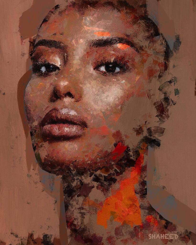 I RISE  @artofshaheed
——
You may write me down in history
With your bitter, twisted lies,
You may trod me in the very dirt
But still, like dust, I’ll rise.
#myaangelou
——
to purchase check link in artist bio
#artofshaheed #irise instagr.am/p/CqOA5fwuAgp/