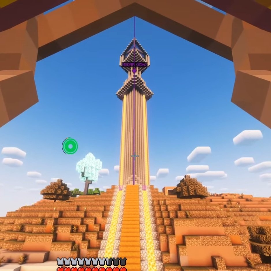 golduckity's tweet photo. vegetta hizo unas escaleras con lava a los costados para su torre, está quedando épicaaaa <3 https://t.co/eGjeFPNtsD