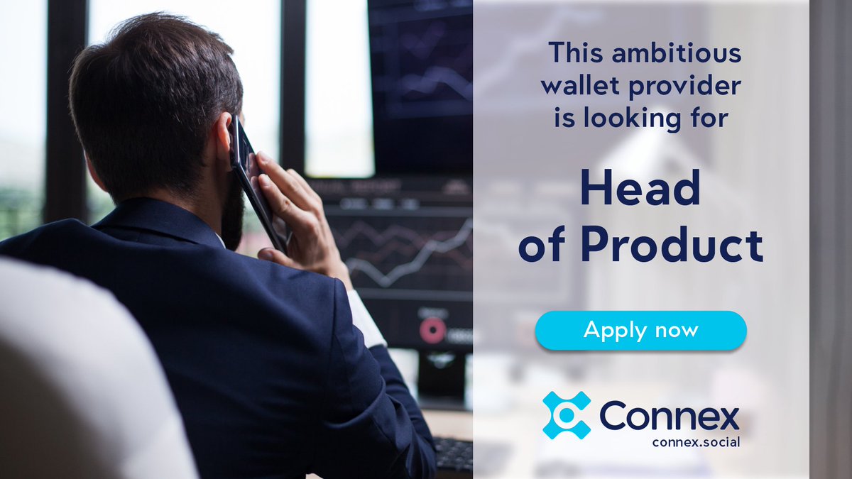 UniCrypto_World's tweet image. 1⃣This ambitious wallet provider is looking for a head of product to lead their product team:

2⃣connex.social/#/jobDetail?jo…

3⃣Apply for this and many others and network with fellow blockchain professionals at Connex.social. Upload your CV now! #cryptojobs #web3