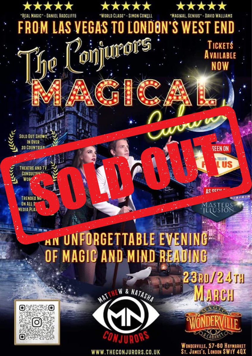 matthewmagician's tweet photo. The Conjurors Cabaret Of Wonder is SOLD OUT!

#WestEnd #London https://t.co/XMFAlQGfOq