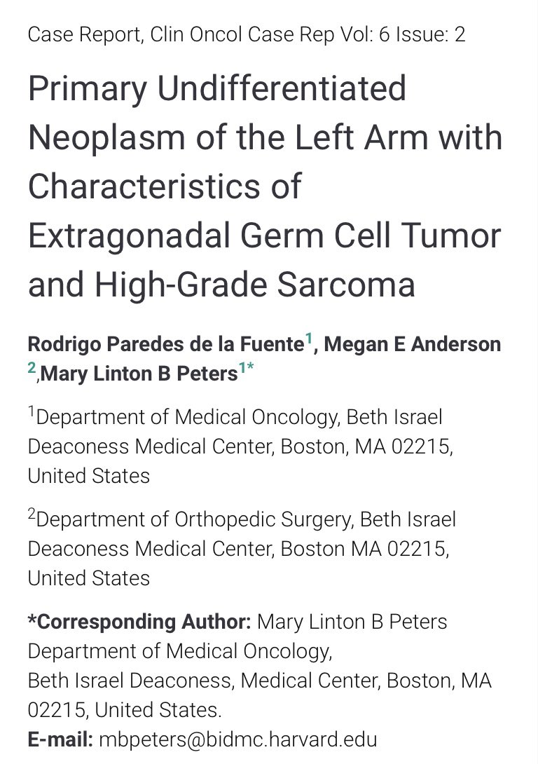 Just published a new case report on a pathological/oncology mystery 🕵️ Was it a GCT with sarcomatous histology or a sarcoma with unique IHQ expression that responded to standard GCT therapy? Excited to hear everyone's thoughts!! tinyurl.com/bddpb6k7 #oncology #GCT #medtwitter