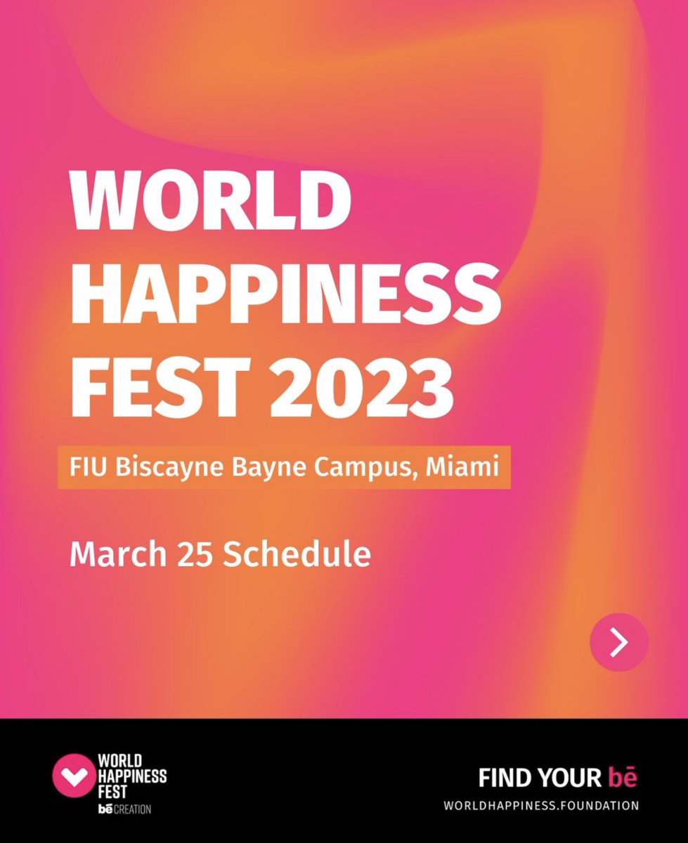 itismelanieruth's tweet photo. Extremely happy to be attending at the @happiness_fest 2023 ❤️🙌🏼 Amazing experience and amazing people 

Thanks to my friend @Sophiaa_Ha25 to be my partner at this event. We truly had a wonderful afternoon learning new topics, and hearing all speakers! #happiness #WeAreFIU https://t.co/V4fezqp55w
