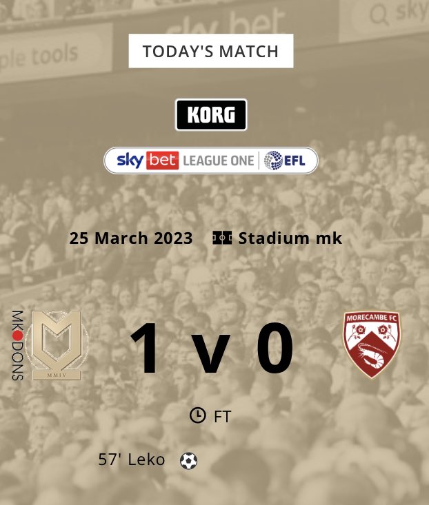 Hurrah!!! Well done <a href="/MKDonsFC/">Milton Keynes Dons</a> 👏#football #win