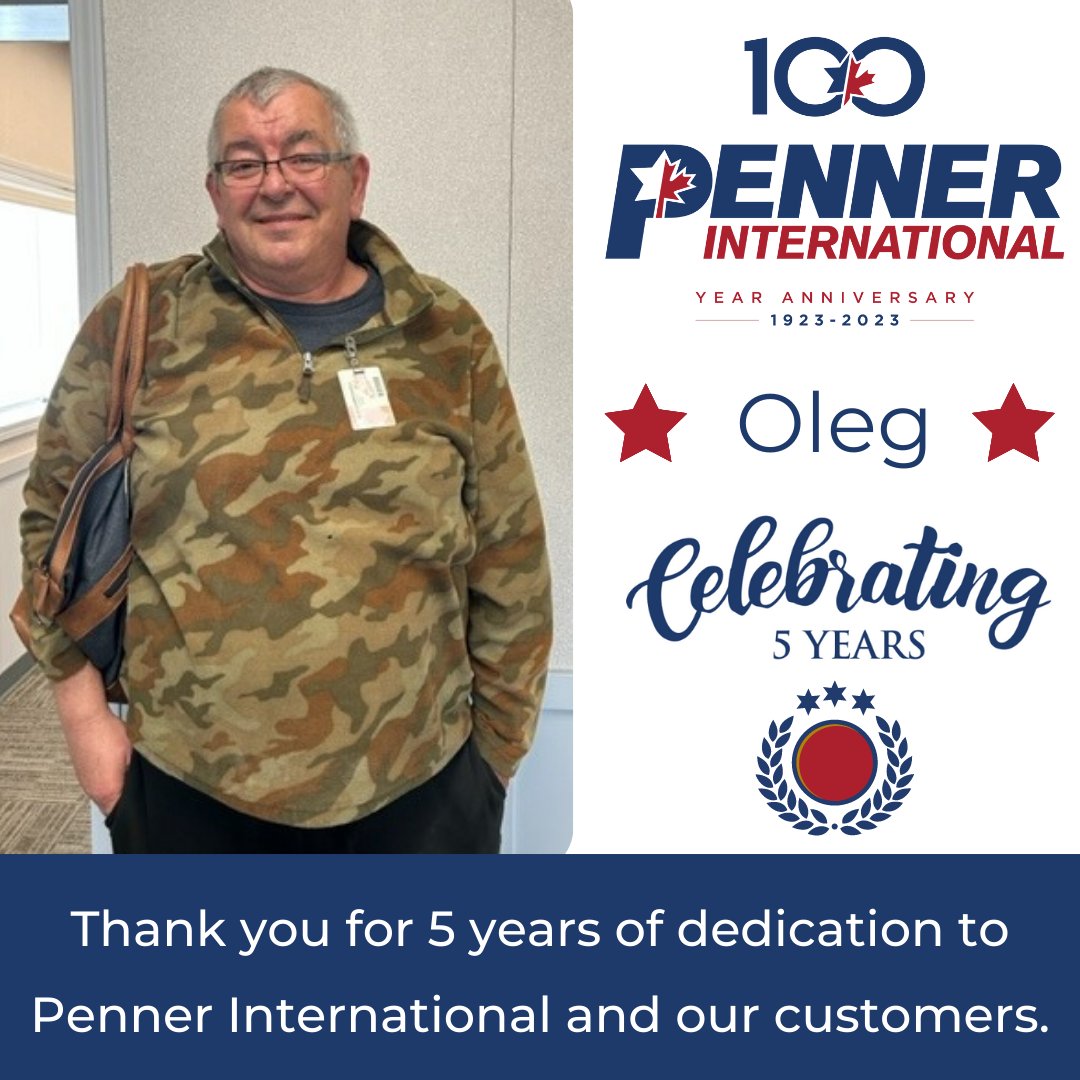PennerInt's tweet photo. Please join us in congratulating Oleg, who is a long haul driver with us, on his 5 years of service. Thank you for your dedication to Penner International and here's to the next 5 years Oleg!
#5Years #ServiceAnniversary #Penner #PennerInternational #5YearsOfService https://t.co/FmBppcfTDd