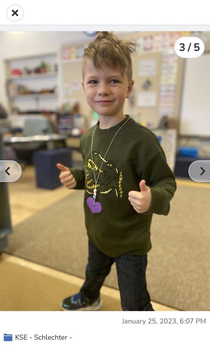 LauraBlender1's tweet photo. I just have to take a moment to quickly praise a fellow teacher! Mrs. Schlechter @PrideInThePaw is one amazing kinder teacher!! I often miss conferences and daily school life of my own children but I feel connected to Rhys because of this teacher and her amazing Seesaw posts. https://t.co/ft0uxNQCHU
