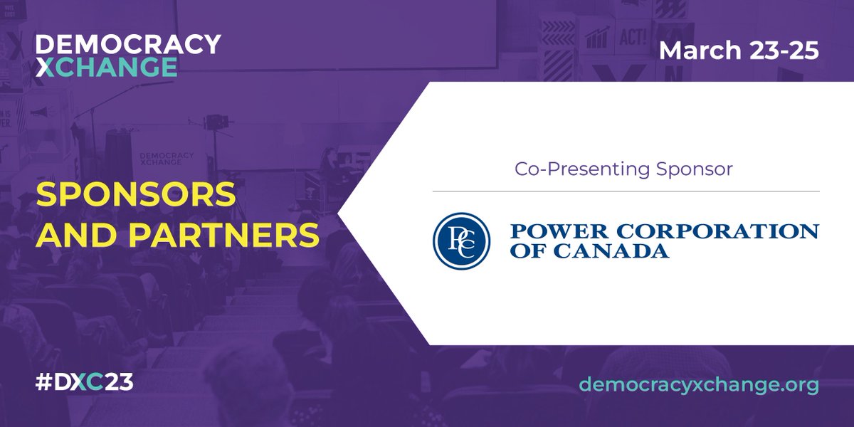 dxcsummit's tweet photo. Thank you to our sponsors &amp; partners for making #DXC23 possible. It wouldn't be possible without Co-Presenting sponsor Power Corporation of Canada, Gold @Phil_journal, Silver Ouano Foundation @torontolibrary @cityoftoronto, Bronze @arc_trn @electionson @senecacollege https://t.co/Y5k8aSueIe