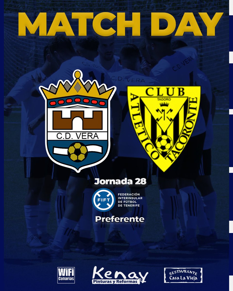 DATO mata RELATO 👀⚽️

ℹ️ El C.D. VERA lleva 1️⃣1️⃣ jornadas seguidas sin perder (7V 4E) 😳

¡VENTE! 👋🏻🏟

🏆 Preferente | Jornada 28 ⚽️

💙 VAMOS <a href="/cdveraoficial/">CD VERA</a> ‼️

🆚️ <a href="/Atltacoronte/">Atlético Tacoronte</a>
🕗 Domingo 12.00 horas
📍Nuevo Salvador Ledesma

#soydelVera 🔵