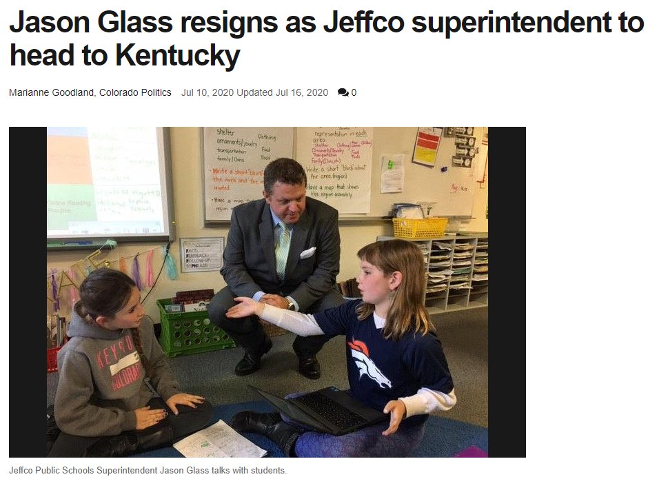 ky_statesman's tweet image. Is it any surprise that Jason Glass, the WORST Education Commissioner in Kentucky's history, was the Superintendent of the Jeffco Public Schools in Colorado prior to coming here? #StopTheGroomers #FireJasonGlass #kyga23