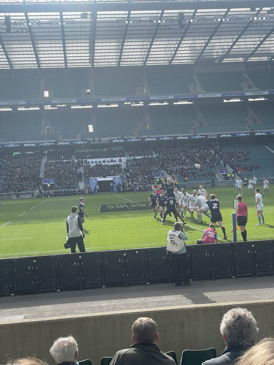 What a day at @Twickenhamstad today for #TheVarsityMatches watching Oxford v Cambridge. The boys were brilliant backing the dark blues. Shame about the result… #sbspride @StBirinusSchool