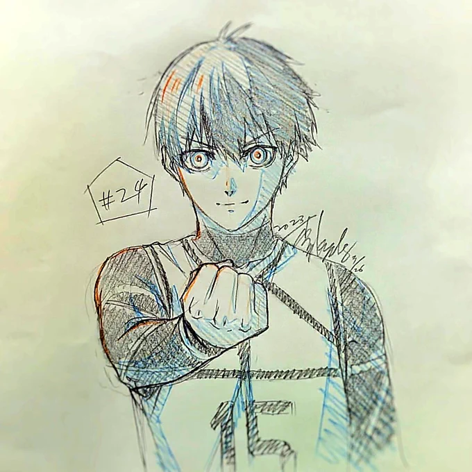 「#ブルーロック」24話も作画監督と原画で参加させて頂きました。原画のカット数を今までで一番多く持ってしまって、制作さんには時間的にかなりご迷惑をお掛けしてしまいましたでも久しぶりの連続2クール作品にそこそこの頻度で参加でき、良い経験になりました。ありがとうございました! 
