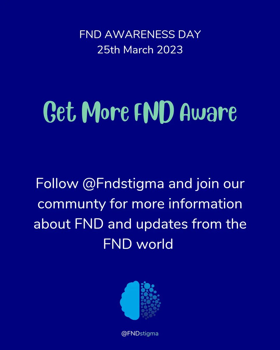 FND_stigmA's tweet photo. #functionalneurologicaldisorder
#fnd
#functionalmovementdisorder
#fmd
#conversiondisorder
#fndaware
#fndawareness
#awareness
#raisingawareness
#stigma https://t.co/8PwBlqR3J8