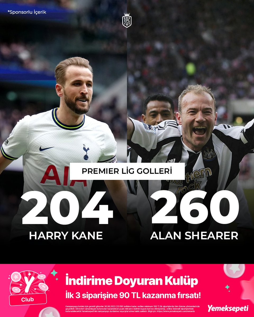 EPL Günlükleri on Twitter "Harry Kane, Alan Shaerer'in Premier Lig’de attığı gol sayısını ne