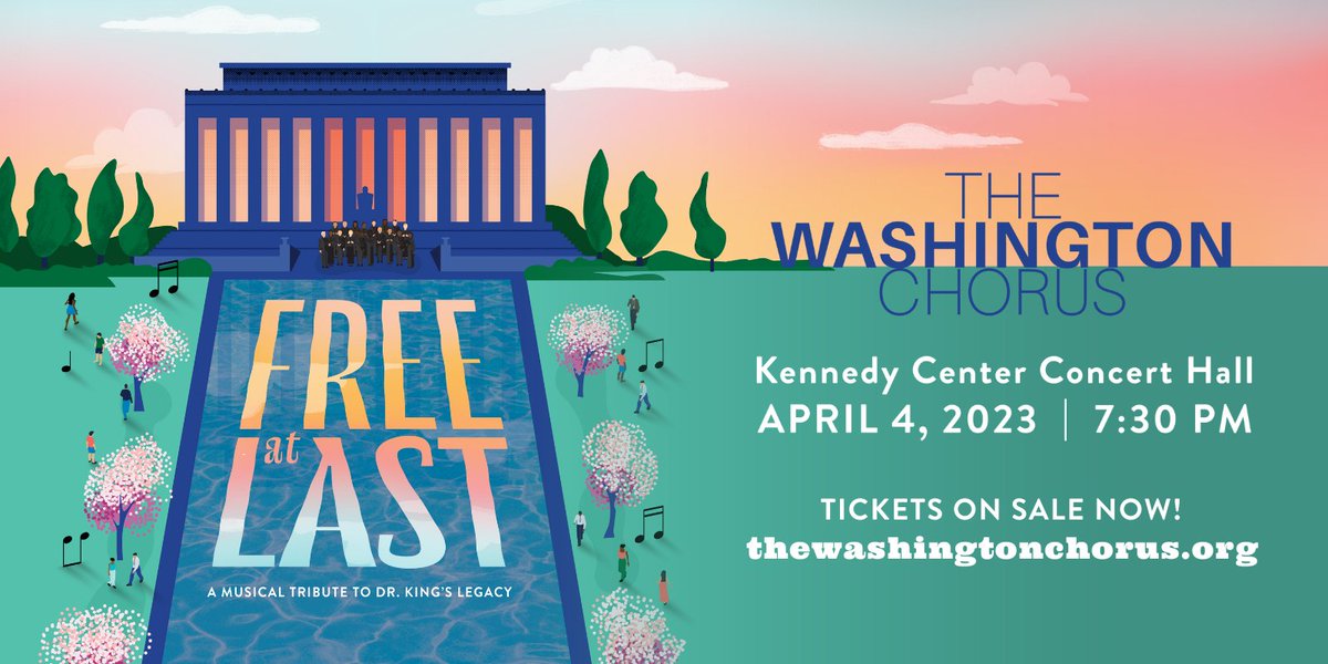 TEN DAYS TO GO! Join us at <a href="/kencen/">The Trump Kennedy Center</a> on April 4 as <a href="/ecrogers2/">ecrogers</a> leads <a href="/TWChorus/">The Washington Chorus</a> in "Free at Last." Great seats still available! ➡️ kennedy-center.org/whats-on/explo…